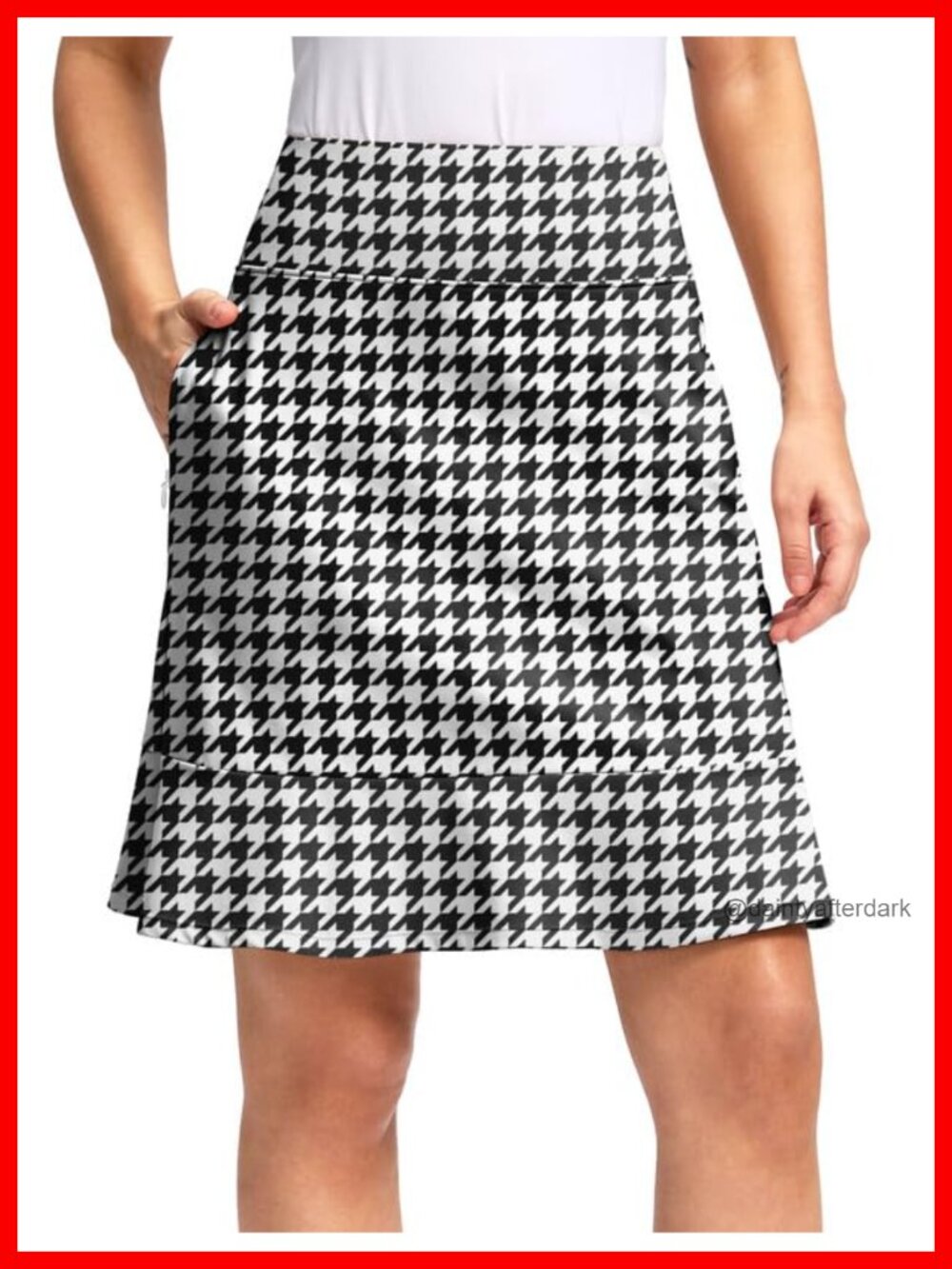 Women's High Waist Knee Length Skort with Pockets Athletic Golf Skirt